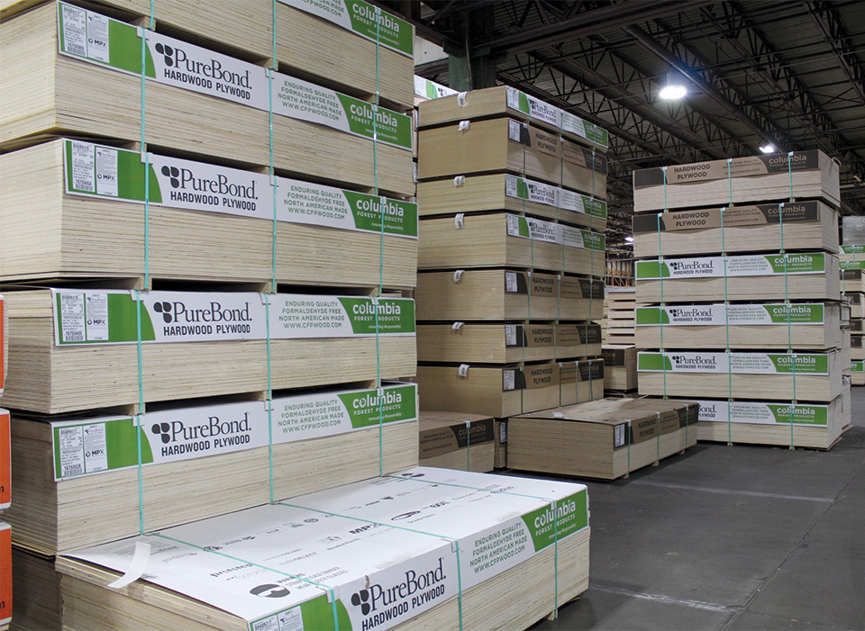Finished product at Columbia Wood Products in Klamath Falls. The firm employs about 300 and has contracts with large retail chains such as Home Depot.